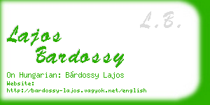 lajos bardossy business card