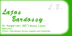 lajos bardossy business card